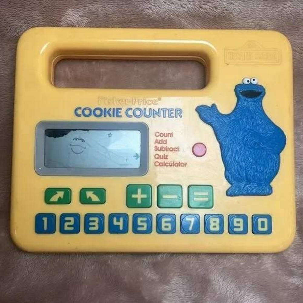 Vintage 1985 Fisher Price Sesame Street Cookie Counter Electronic Toy *Works